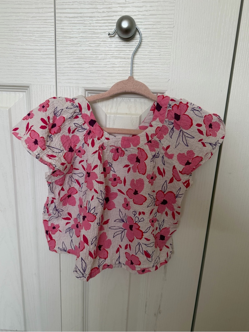 Zara Pink Floral Short Sleeve Blouse and Shorts